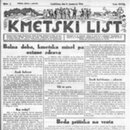 Kmetski list (03.01.1936, letnik 18, &#x161;tevilka 1)